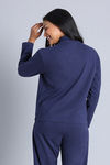 Zivame 2 Mile Fashion Knit Cotton Loungewear Jacket - Naval Academy — thumbnail 3